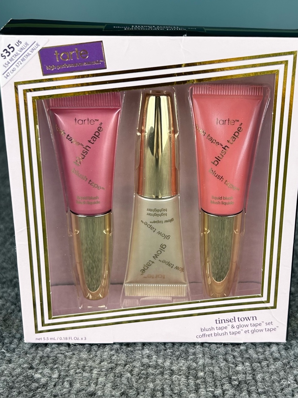 TARTE Tinsel Town PASSIONATE PINKS Blush & Glow ~ Liquid Blush Highlight Set NIB